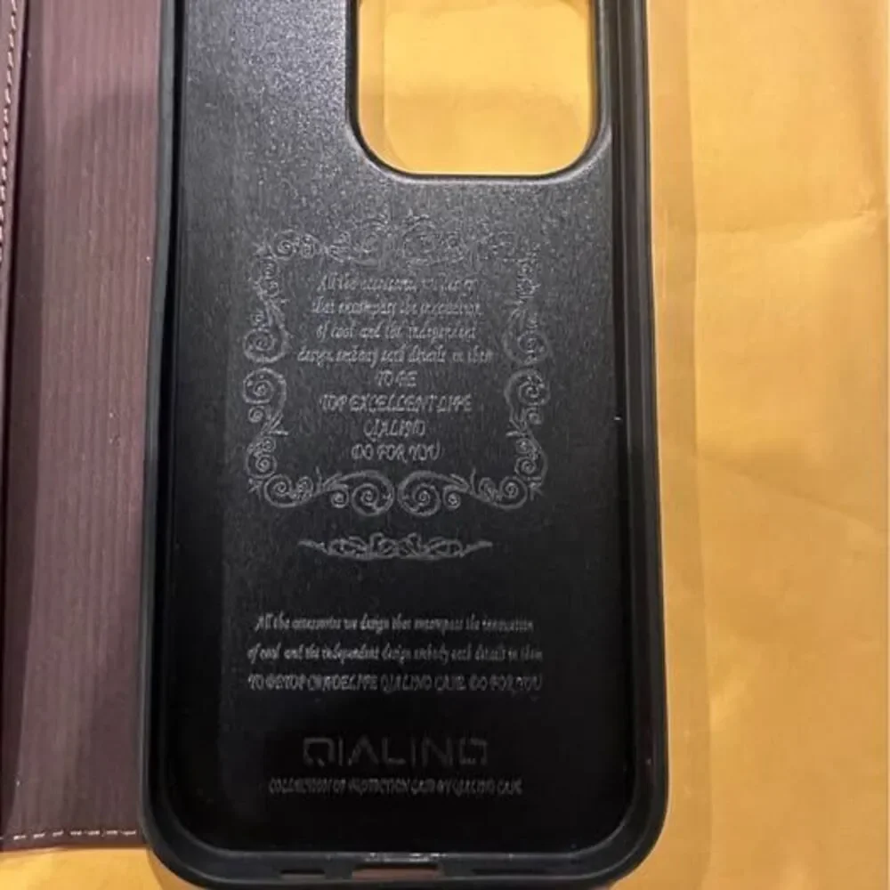 Genuine Leather iPhone 15 Pro Flip Wallet - Premium Brown (120$ Org Price)